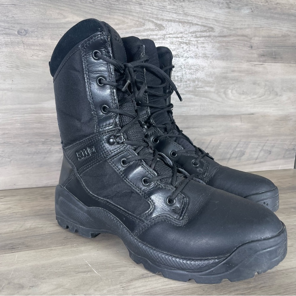 5.11 Tactical Mens 11 Black Lace Up Combat Boots Gorpcore Moto Biker Grunge - Picture 2 of 15